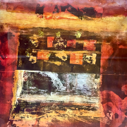 Embers, mixed media, 38" x 51"