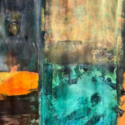 Goa, mixed media, 29" x 32"